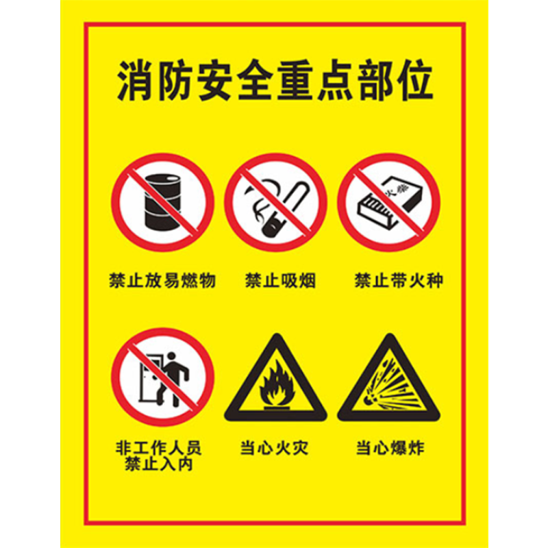 花辰HC07120搪瓷广告牌警示牌600*400*1.2mm