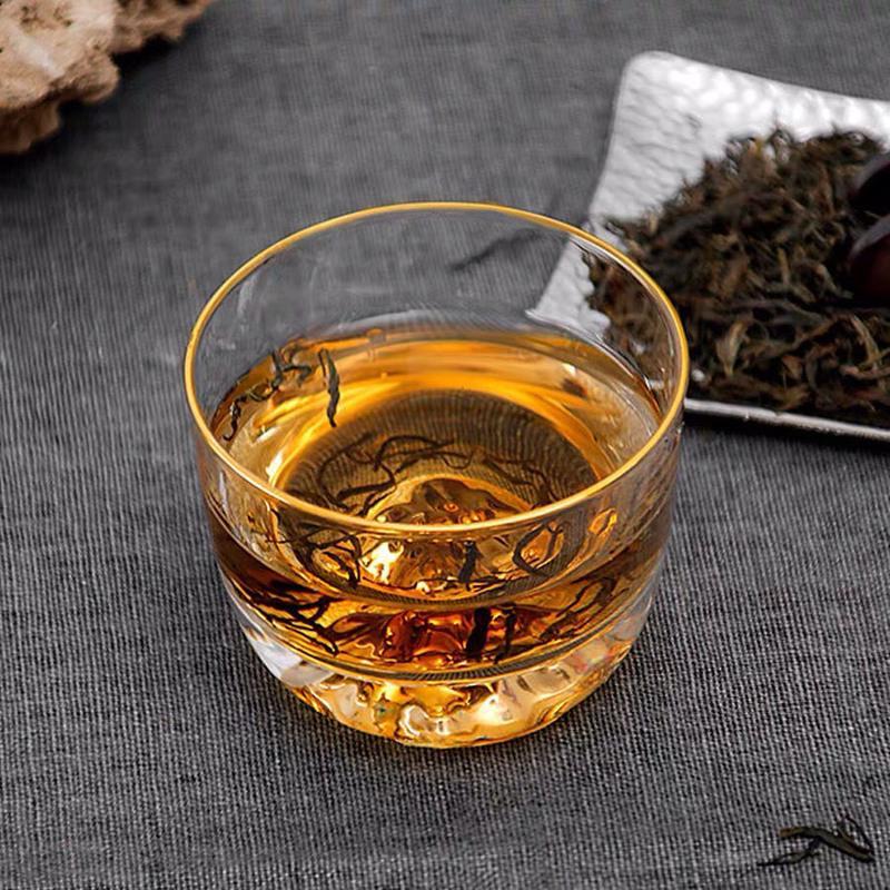 祁县龙渊无铅人工水晶日式金山品茗杯耐热家用茶水杯功夫茶具 银山