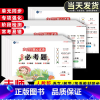 语文/数学 必考题+同步训练(4本) 五年级下 [正版]小学必考题语文数学英语一年级二年级三年级四五六年级试卷测试卷全套