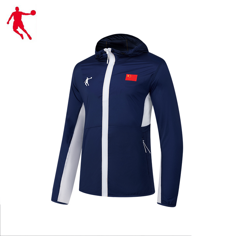 乔丹 梭织夹克 团购专享梭织夹克 男女同款 蓝丝绒/乔丹白 ZJD43221963A 件(4XL)高清大图