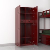臻远 ZY-JFJJ-10 内务柜物品柜营房家具木质衣柜双人更衣柜