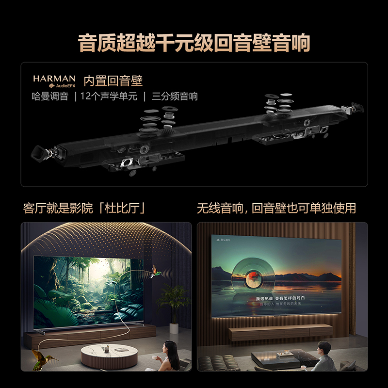 创维(Skyworth) 65A5D Pro 65英寸 家庭影院 内置回音壁 mini led电视机 智慧屏液晶4K
