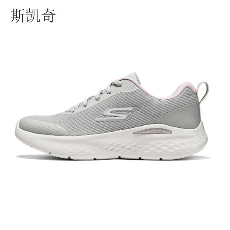 斯凯奇 女网面透气休闲鞋 129441/LGPK-7 双高清大图