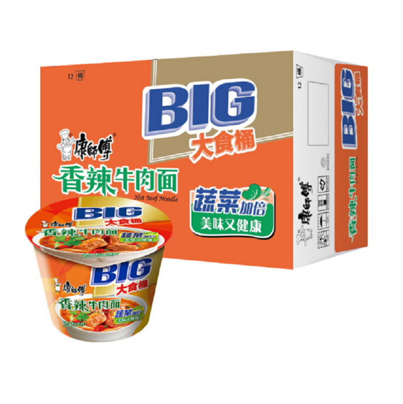 康师傅 大食桶香辣牛肉面