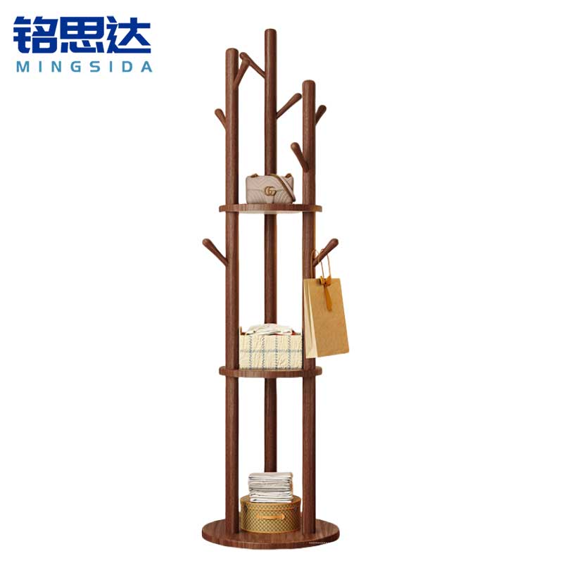 铭思达衣帽架实木个高清大图
