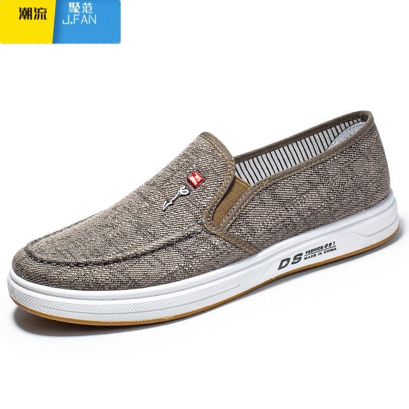 聚范新款老北京布鞋男鞋夏季帆布鞋男士休闲鞋舒适轻便鞋防滑低帮潮鞋图片