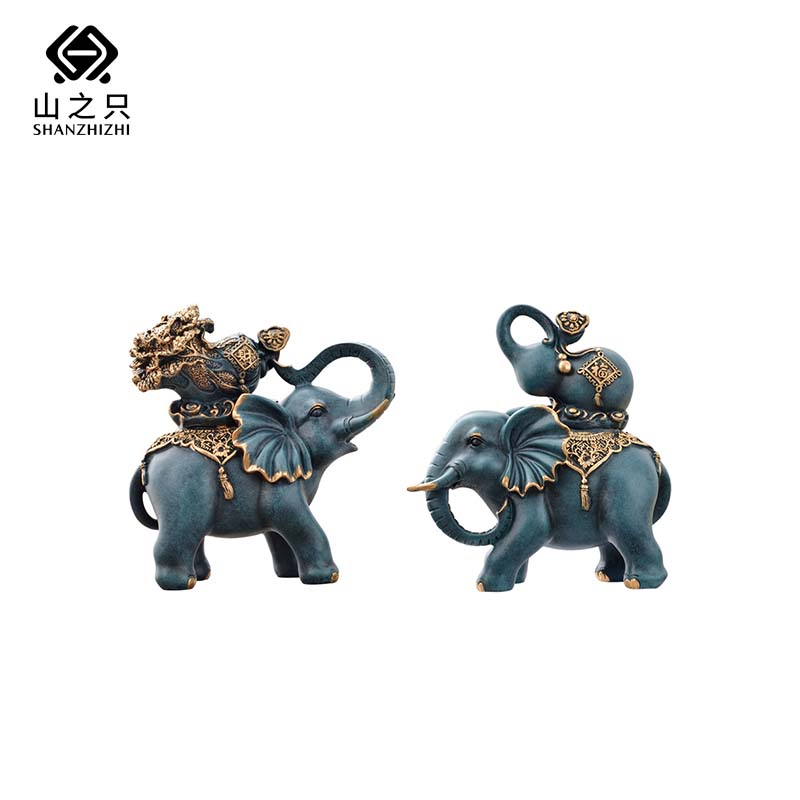 山之只 玄关装饰摆件大象葫芦 MZ0109 对