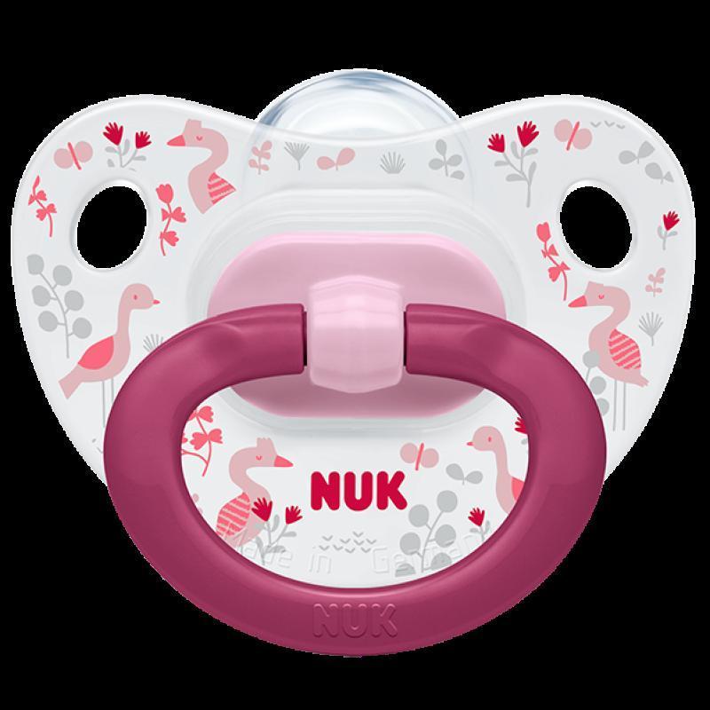 特惠清仓 NUK印花硅胶安抚奶嘴 (0-6月)*2件