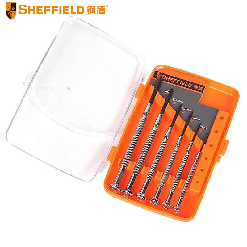 钢盾(SHEFFIELD) S037002 6件套金属精密螺丝批【家用】