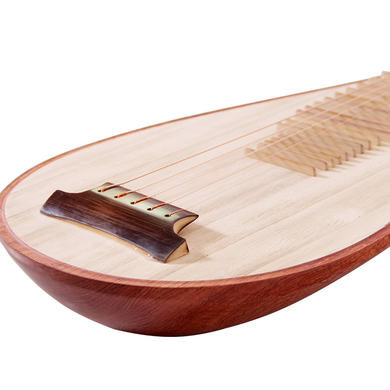 梵巢 民族弹拨乐器 红檀木琵琶 五弦四弦仿唐头饰 成人表演练习考级琵