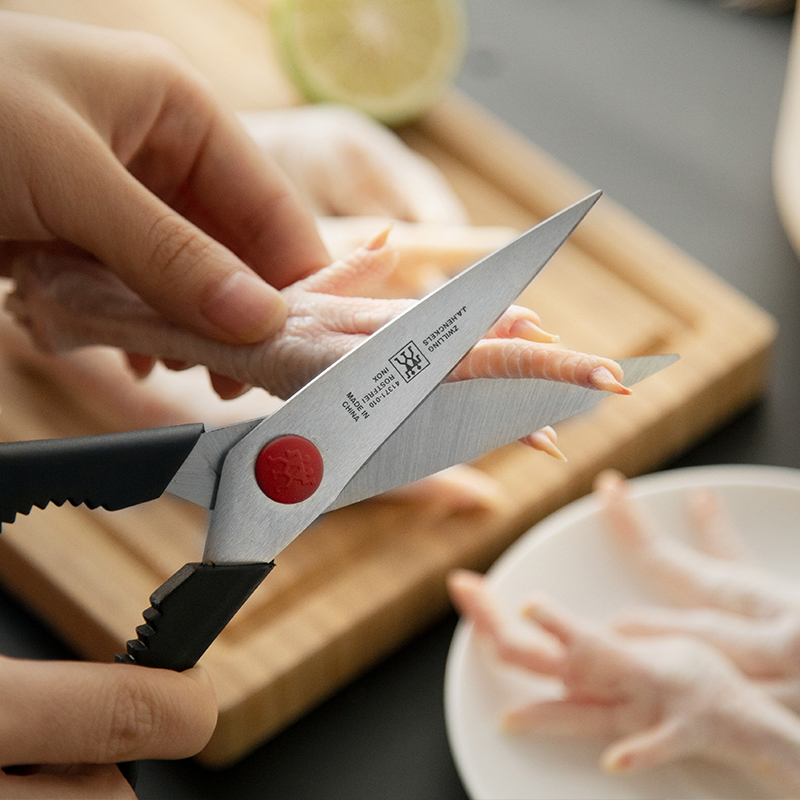 双立人(ZWILLING)Feel系列厨房刀具2件套不锈钢中片切菜刀剪刀组合