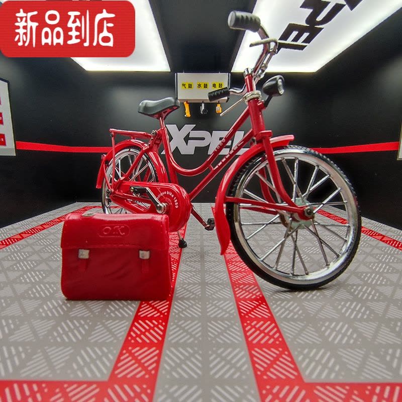真智力仿真合金复古老式自行车模型二八大杠送父亲儿童玩具收藏图片