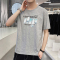 夏季男士短袖t恤宽松棉质白上衣服圆领男装半袖潮流体恤 莎丞