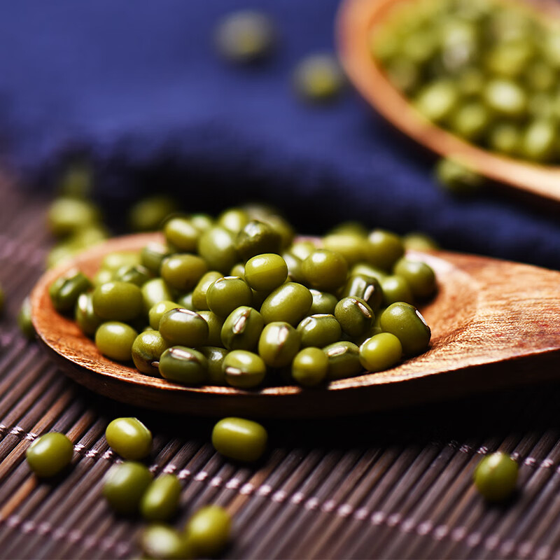 绿帝绿豆表面光滑颗颗饱满大小均匀色泽翠绿香味醇厚2500g高清大图