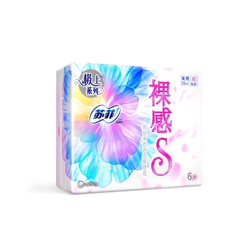 苏菲 6P裸感S夜用29cm卫生巾