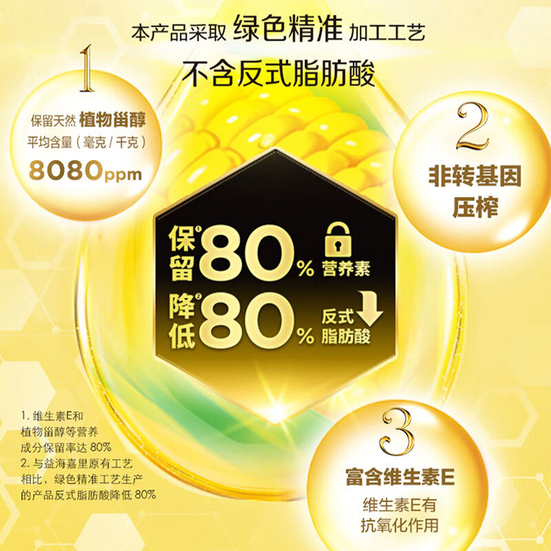 金龙鱼玉米油 阳光零反式脂肪甾醇 玉米油1.5L高清大图