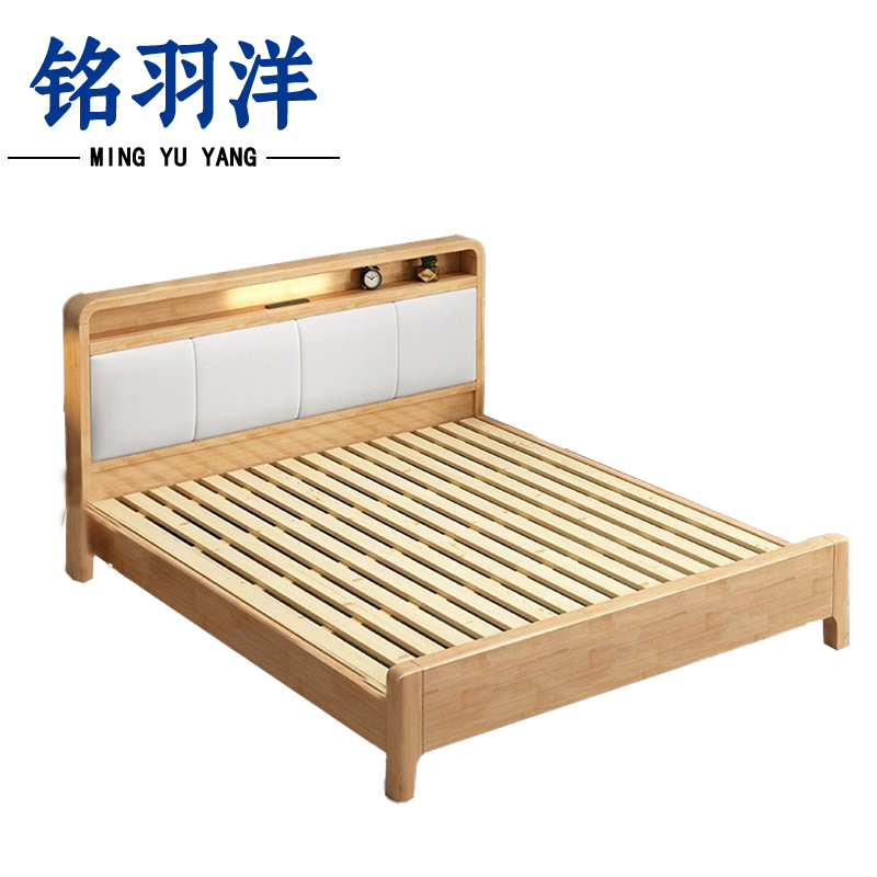 铭羽洋C1实木床120cm张高清大图