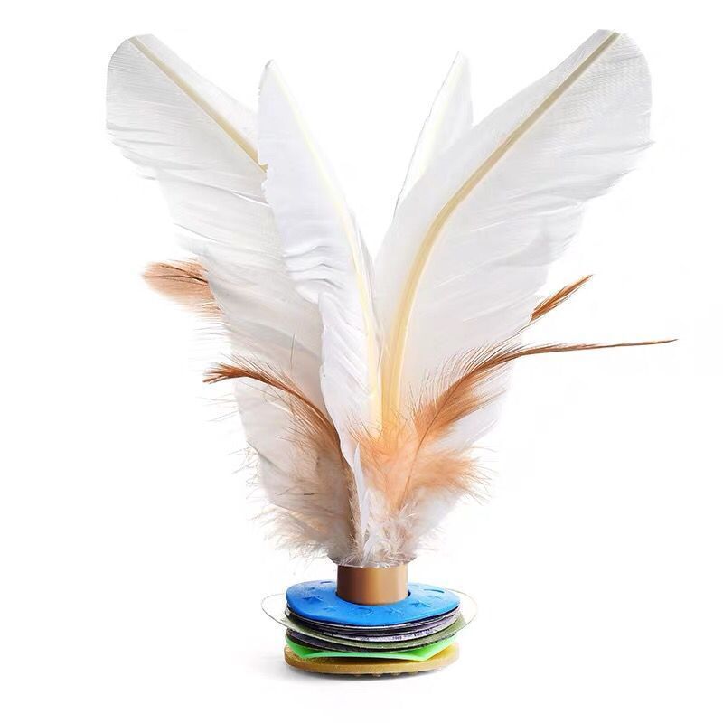 比赛专用毽子成人儿童健身训练花毽鹅毛耐踢羽鸡毛键子毽球小学生