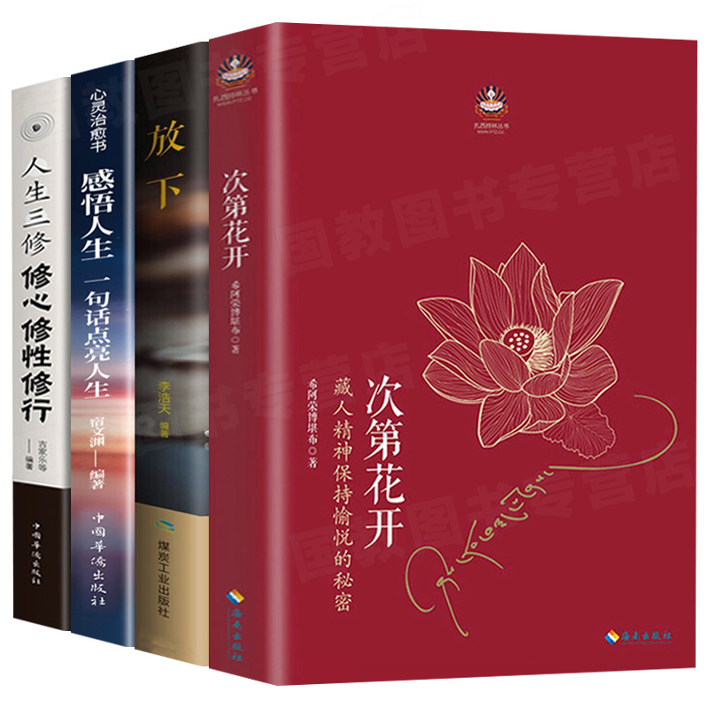 [正版]次第花开全套4册藏人精神保持愉悦的秘密 扎西持林丛书希阿荣博堪布著宗教哲学佛教佛学书籍 海南出版社次第花开
