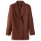 恒源祥西装外套女春秋小个子气质高级感西服简约口袋两粒扣上衣