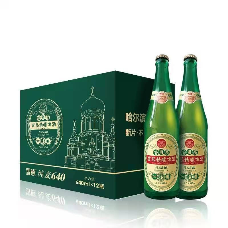 雪熊 精酿啤酒 纯麦640 640ml瓶装