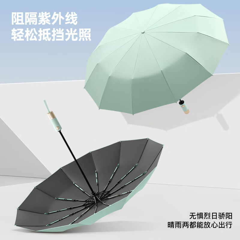 美度(MAYDU)72骨全自动雨伞大号加固结实抗风遮阳伞晴雨两用女雨伞M3066仲夏粉高清大图