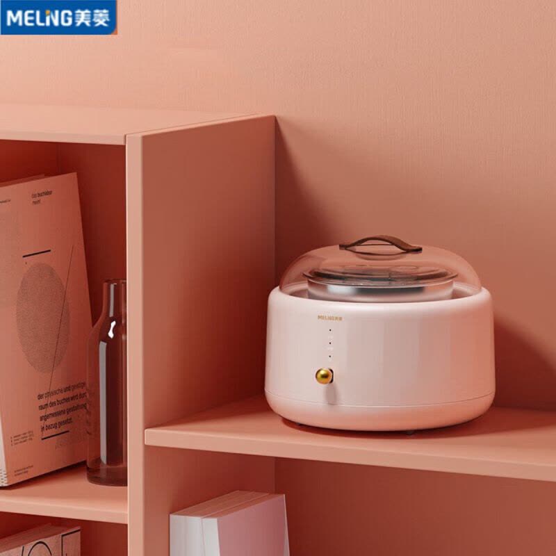 美菱复古酸奶机 三档酸度按键式 杯身分离体积小便携易收纳家用酸奶机 浅藻粉MES-LC1001 商用图片