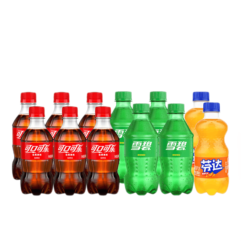 可乐+雪碧+芬达碳酸饮料300ml*24瓶图片