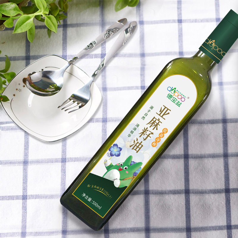德宝盆亚麻籽油礼盒500ml*2