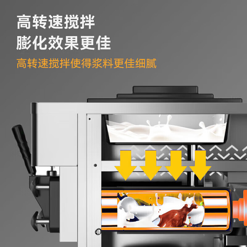 麦大厨 冰淇淋机商用 豪华款220V/2000W单头台式冰淇淋机 MDC-SCD2-BQM-Y13A