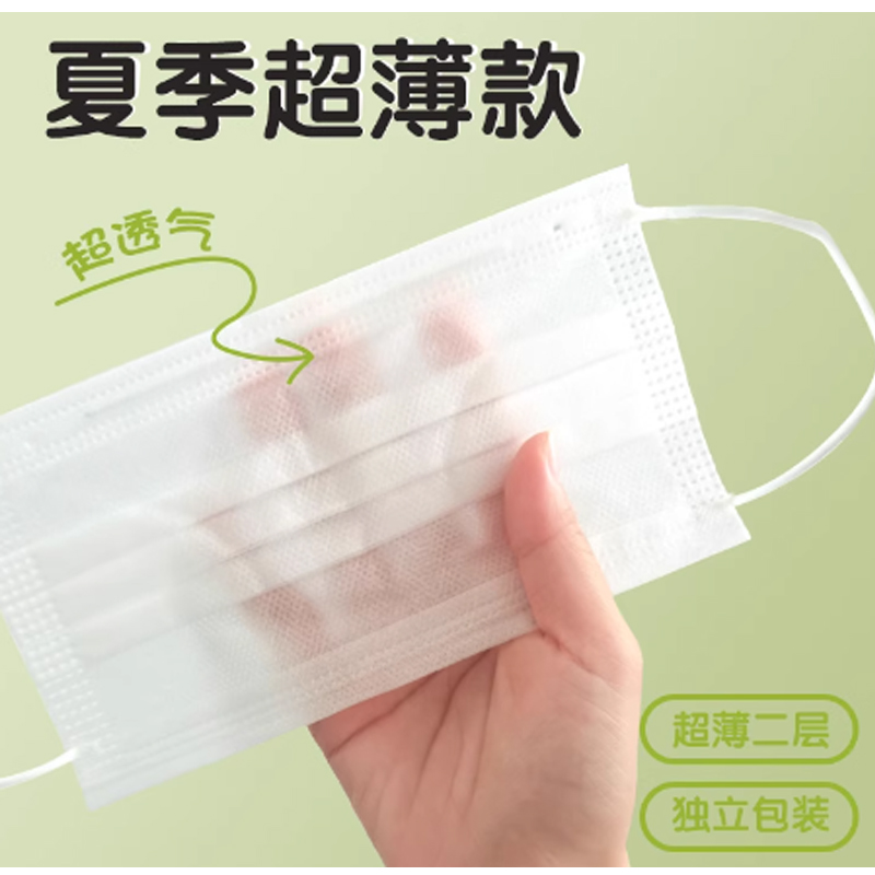 一次性口罩 蓝色500只-独立装