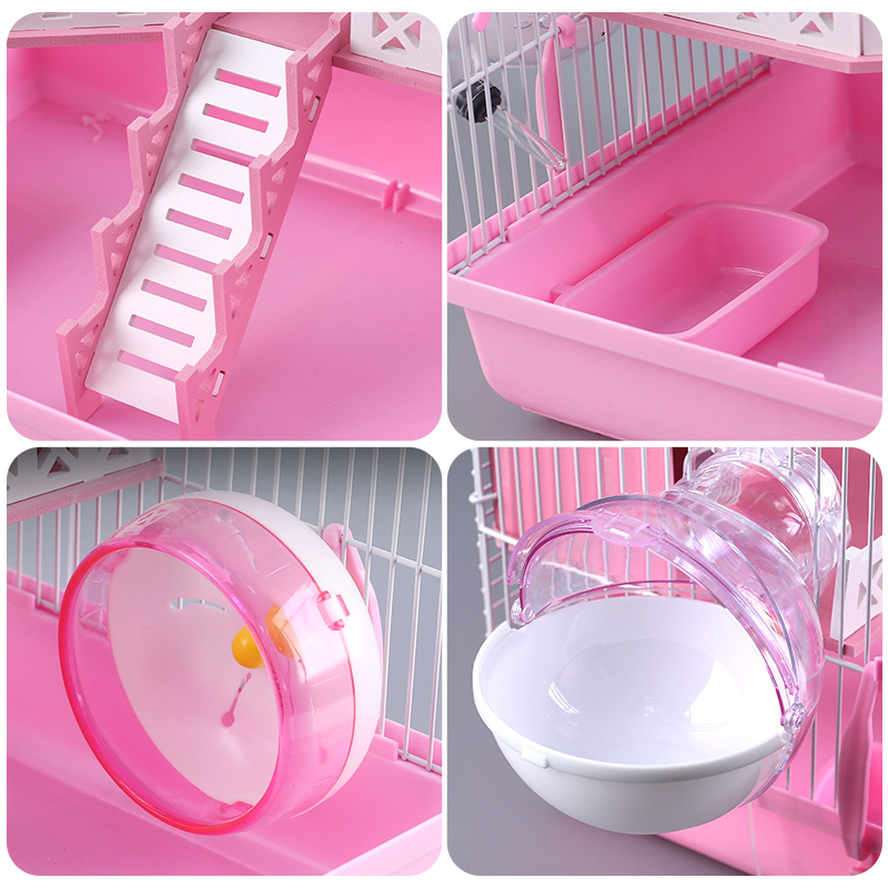 仓鼠基础笼双层豪华别墅城堡47基础笼仓鼠窝宠物金丝熊超大号别墅高清大图