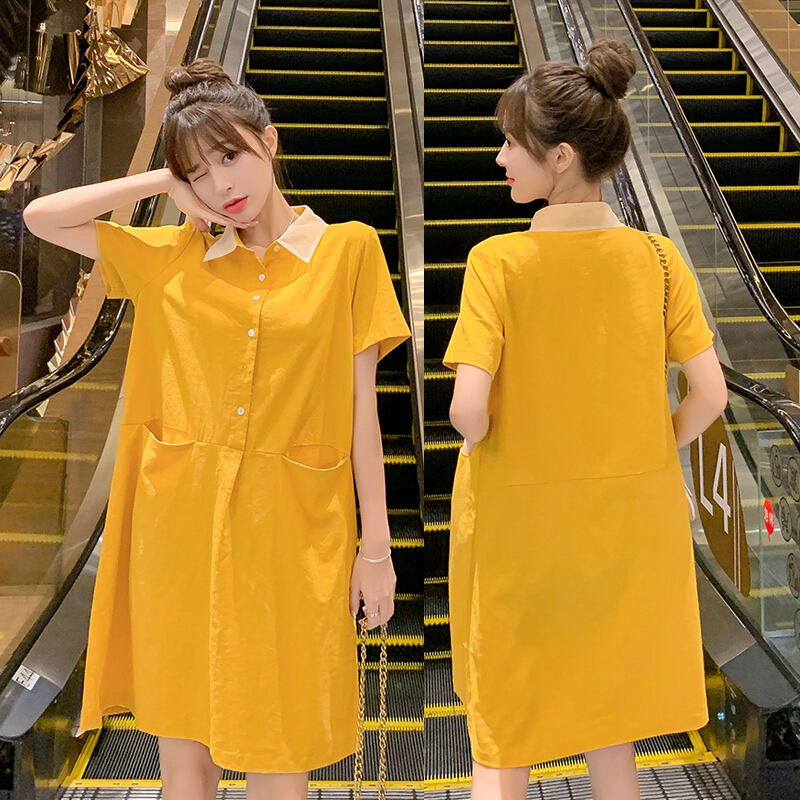 迪鲁奥(DILUAO)孕妇装夏装时尚款哺乳连衣裙色宽松显瘦夏天孕妇裙2021中长款