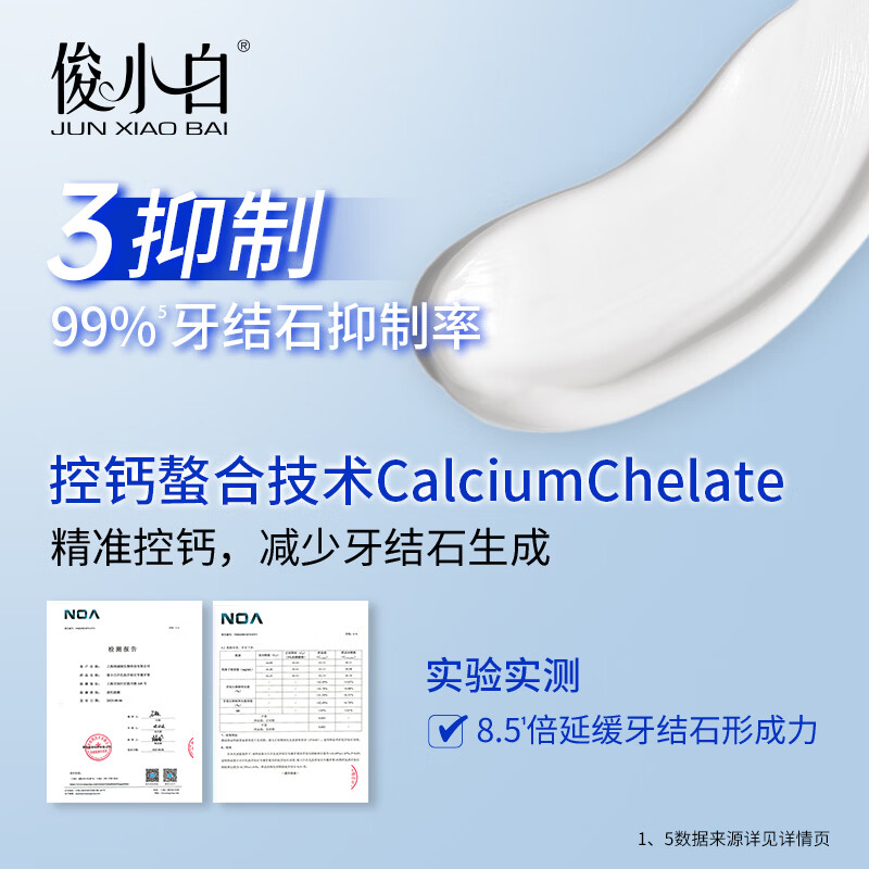 俊小白抗牙结石专健牙膏100g高清大图