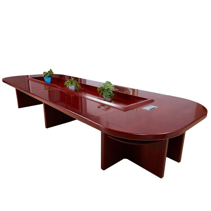 沃灏(wohao)会议桌洽谈桌主 会议室桌大会议桌桌子4*1.8米WH-HY0124000高清大图