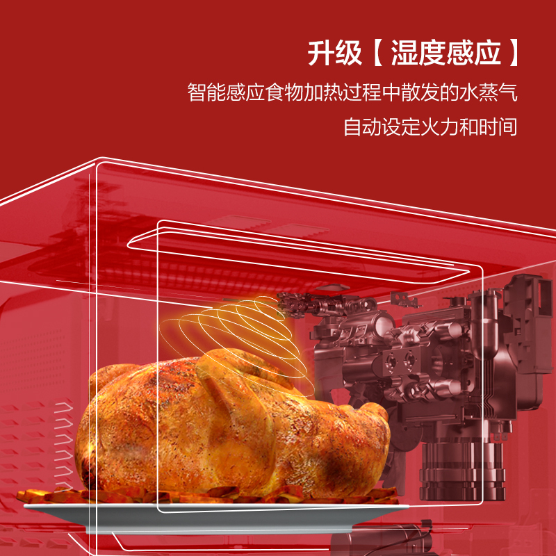 格兰仕微波炉 23升大容量微波炉光波炉 智能温湿感应 营养解冻 电子除味 杀菌消毒 健康安全微蒸烤一体机R6K(G2)