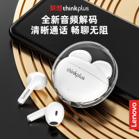 联想(Lenovo)LP80Pro白色 真无线蓝牙耳机半入耳式降噪游戏吃鸡低延迟音乐耳机 适用苹果华为小米OPPO手机