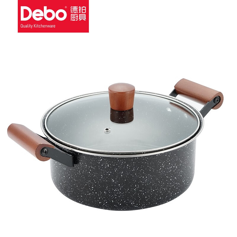 德铂(Debo) DEP-DZ329 拉斯堡麦饭石色套装 炒锅汤锅煎锅三件套高清大图