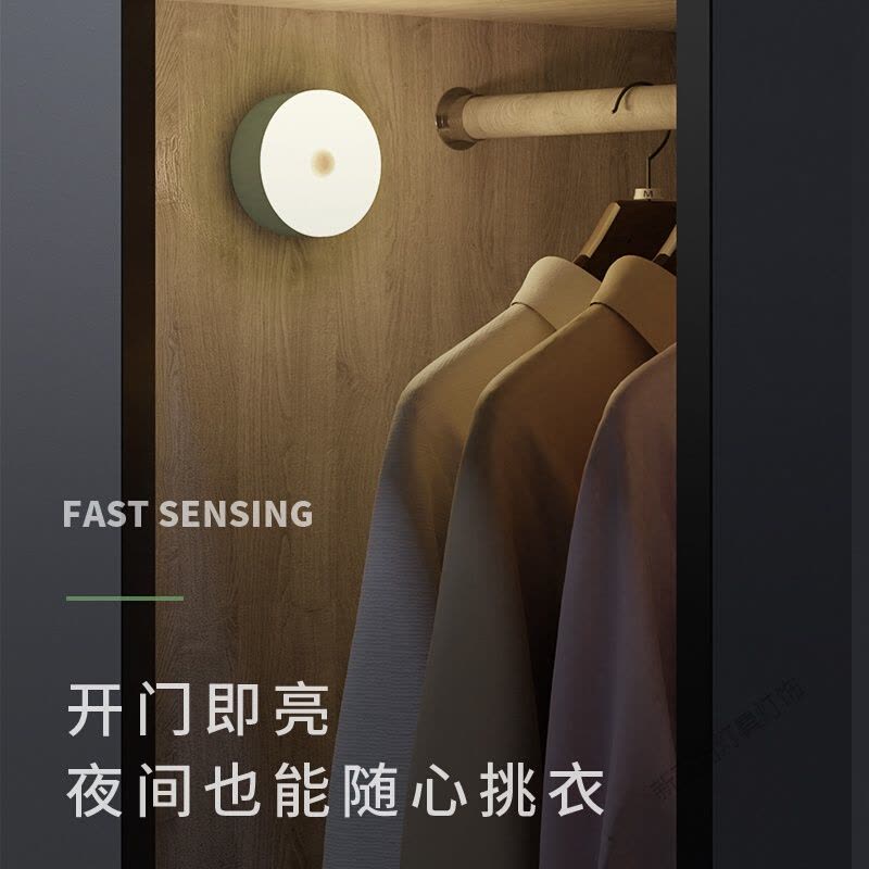苏宁放心购 智能人体感应灯充电led小夜灯自动无线家用声控光控衣柜过道楼道图片