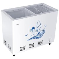 海尔(Haier) FCD-270SE 270升 家用商用冷冻冷藏转换卧式双门冰柜（白色）