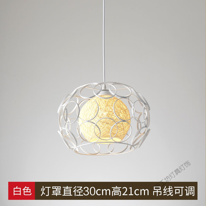 苏宁放心购 餐厅小吊灯北欧卧室阳台藤艺现代简约灯具创意个性单头楼梯饭厅灯
