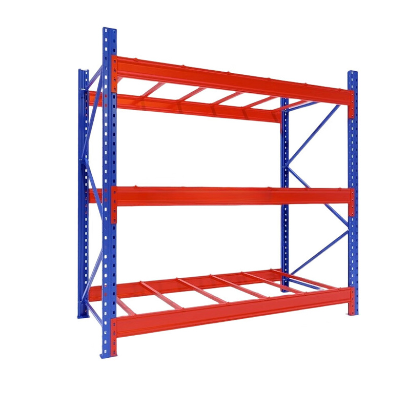 臻远 ZY4121489重型货架仓储高位货架单层称重3000kg 蓝橘色主架3层