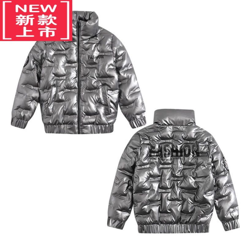 可莉允男童时尚亮片棉服免洗轻便保暖冬装外套中大童韩版洋气加厚棉衣潮图片