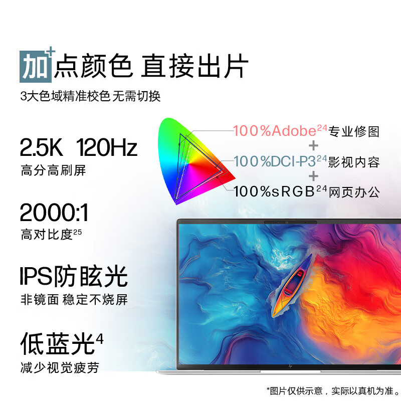 惠普(HP)战66 八代 酷睿版 16英寸轻薄本笔记本电脑 定制(英特尔酷睿Ultra7-255H 32G 2TB 2.5K高色域 120Hz AI高性能)高清大图