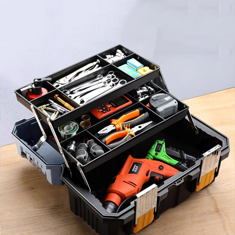 瓷江南电工五金收纳美术多功能工具箱手提式家用大号工业级小学生工具