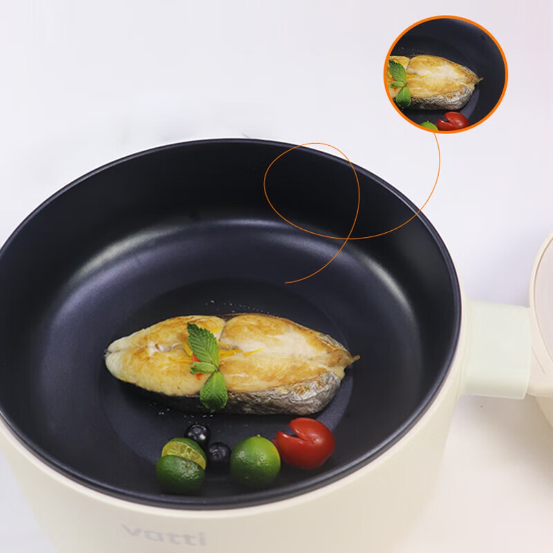 华帝 宿舍3L带蒸笼电火锅多功能锅 VZG037C高清大图