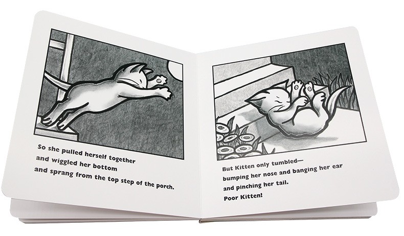 [正版]小猫咪追月亮英文原版绘本 Kitten’s First Full Moon 凯迪克金奖幼儿童启蒙纸板书常青藤爸高清大图