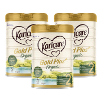 澳洲发/3罐装-可瑞康(karicare)金装有机草饲牛奶粉Gold+2段900g/罐装进口婴幼儿二段奶粉6-12个月