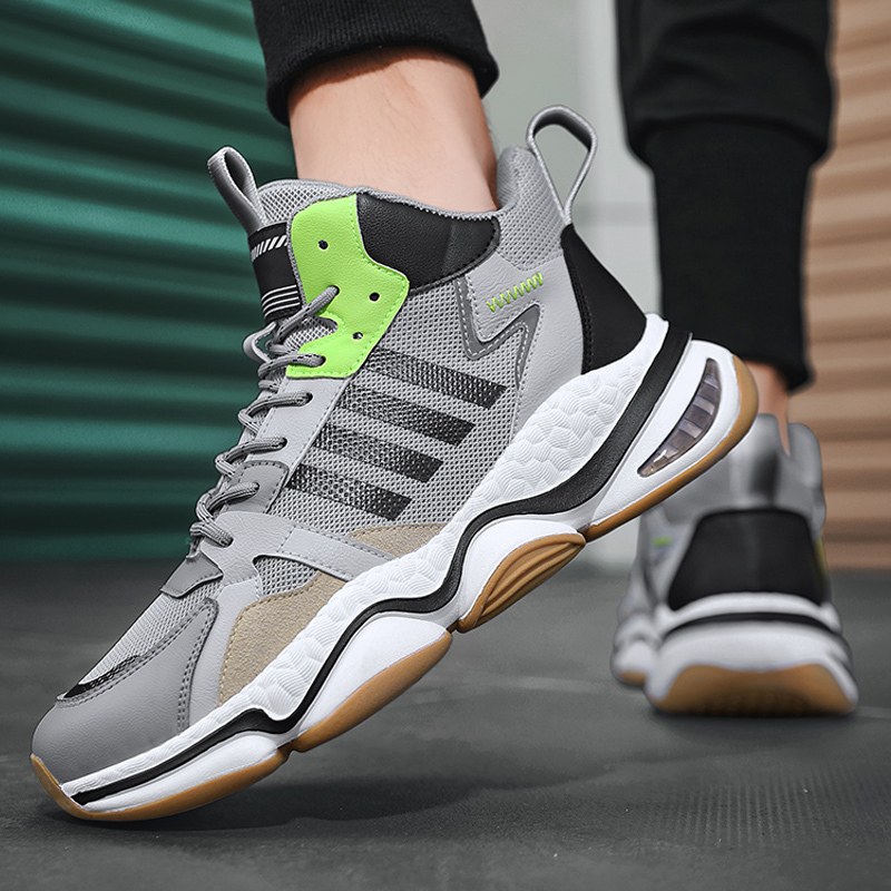 秋季高帮运动鞋男厚底增高时尚青年学生潮鞋老爹鞋帅气百搭休闲鞋