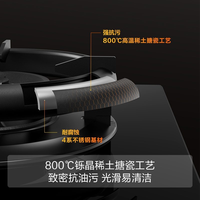 方太(FOTILE)[双边独立定时]燃气灶 家用嵌入式5.2kW* 70%热效率 猛火燃气灶 易清洁可调节02-TE21高清大图